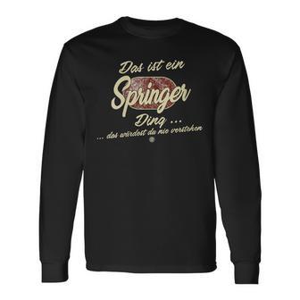 Damen Das Ist Ein Springer Ding Lustiges Familie Springer Mit-Ausschnitt Langarmshirts - Geschenkecke