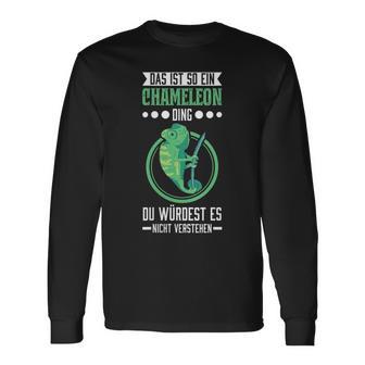 Damen Das Ist So Ein Chameleon Ding Chamäleon Mit-Ausschnitt Langarmshirts - Geschenkecke