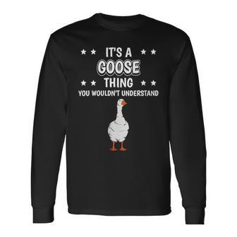 Damen Ist So Ein Gans Ding Lustiger Spruch Gänse Mit-Ausschnitt Langarmshirts - Geschenkecke