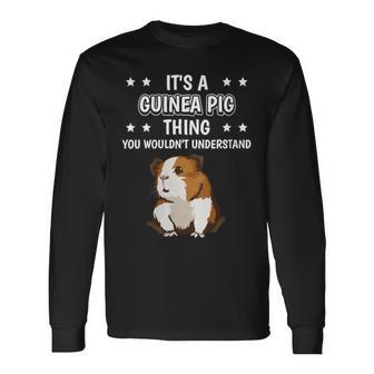 Damen Ist So Ein Meerschweinchen Ding Lustiger Spruch Meerschwein Mit-Ausschnitt Langarmshirts - Geschenkecke