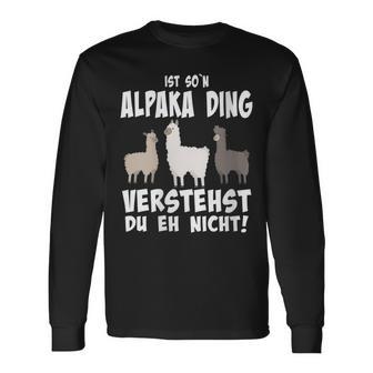 Damen Ist So N Alpaka Ding Alpaka Und Lamas Mit-Ausschnitt Langarmshirts - Geschenkecke