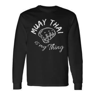 Damen Muay Thai Ist Mein Ding Mit-Ausschnitt Langarmshirts - Geschenkecke