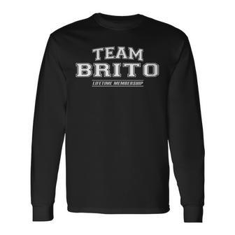 Damen Team Brito Stolzer Familienname Nachname Geschenk Mit-Ausschnitt Langarmshirts - Geschenkecke