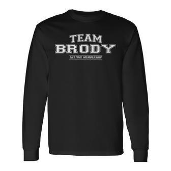 Damen Team Brody Stolzer Familienname Nachname Geschenk Mit-Ausschnitt Langarmshirts - Geschenkecke