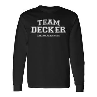 Damen Team Decker Stolzer Familienname Nachname Geschenk Mit-Ausschnitt Langarmshirts - Geschenkecke