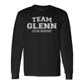 Damen Team Glenn Stolzer Familienname Nachname Geschenk Mit-Ausschnitt Langarmshirts - Geschenkecke