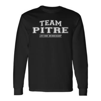 Damen Team Pitre Stolzer Familiennachname Nachname Geschenk Mit-Ausschnitt Langarmshirts - Geschenkecke