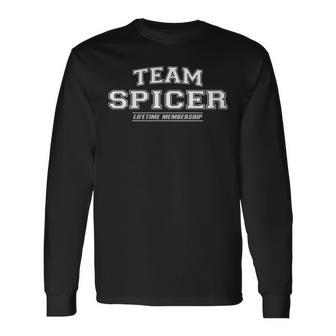 Damen Team Spicer Stolzer Familienname Nachname Geschenk Mit-Ausschnitt Langarmshirts - Geschenkecke