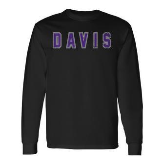 Distressed Davis Proud Family Surname Familia Langarmshirts - Geschenkecke