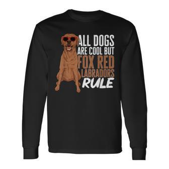 Foxred Lab Fox Red Labrador Retriever Long Sleeve T-Shirt - Monsterry