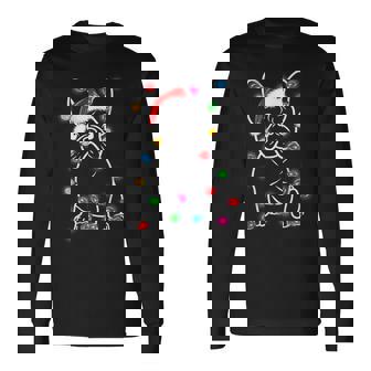 French Bulldog Dog Tree Christmas Xmas Pajama Long Sleeve T-Shirt - Thegiftio UK