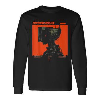 Futuristic Techwear Japanese Cyberpunk Harajuku Horror Punk Langarmshirts - Geschenkecke