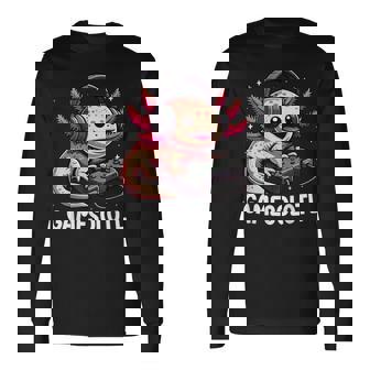 Gamesolotl Axolotl Video Gamer Kawaii Anime Boys Ns Long Sleeve T-Shirt - Thegiftio