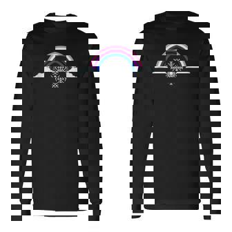 Genderfluid LGBTQ Rainbow And Snowflake LGBT Holidays Tank Top Long Sleeve T-Shirt - Monsterry