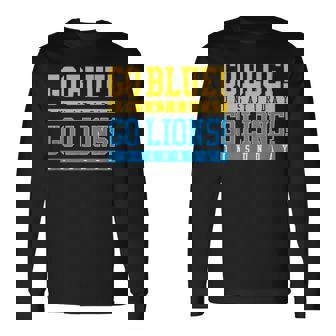 Go Blue On Saturday Go Lions On Sunday Football Fan Long Sleeve T-Shirt - Thegiftio