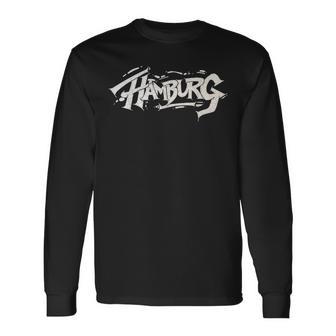 Hamburg City Graffiti Straßenkunst Handstyle Deutschland Hip Hop Langarmshirts - Geschenkecke