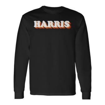 Harris Familienname Outfit Personalisiert Nachname Urlaub Langarmshirts - Geschenkecke