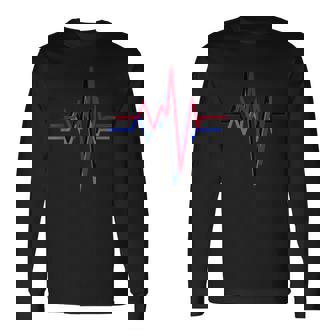 Heart And Rhythm Healthcare Worker Graphic Long Sleeve T-Shirt | Mazezy