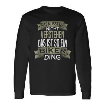 Herren Spruch Männer Hobby Ist So Ein Ding Biker Langarmshirts - Geschenkecke