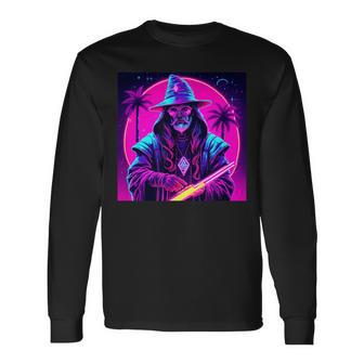 Hipster Wizard Retro Print Langarmshirts - Geschenkecke