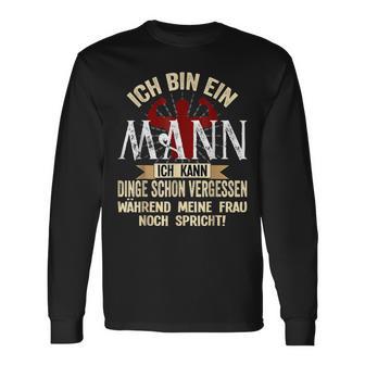 Ich Bin Ein Mann Ich Kann Dinge Schonergessen Humour Fun Langarmshirts - Geschenkecke