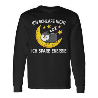 Ich Schlafe Nicht Ich Spare Energy Sleep Penguin Nightdress Langarmshirts - Geschenkecke