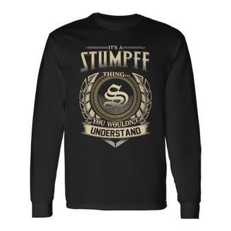 It's A Stumpff Thing You Wouldn't Understand Name Vintage Long Sleeve T-Shirt - Thegiftio UK
