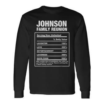 Johnson Familientreffen Nachname Afrikanischer Amerikanischer Nachname Langarmshirts - Geschenkecke