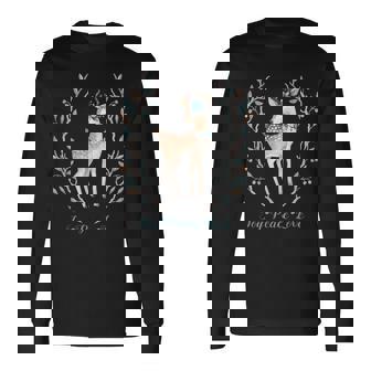 Joy Peace Love Reindeer Long Sleeve T-Shirt - Monsterry