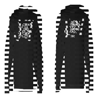 Joy Snowflake Christmas Long Sleeve T-Shirt - Monsterry