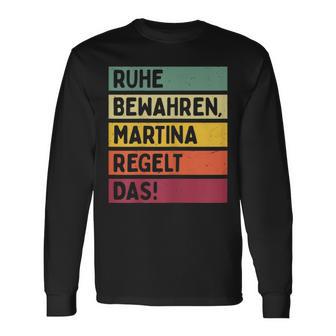 Keeben Martina Regelt Das Saying In Retro Colours Langarmshirts - Geschenkecke