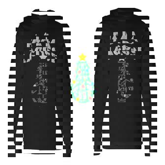 Lacrosse Christmas Pajamas Lacrosse Player Lacrosse Team Men Long Sleeve T-Shirt | Mazezy