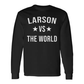 Larson Gegen Das World Family Reunion Nachname Team Custom Langarmshirts - Geschenkecke