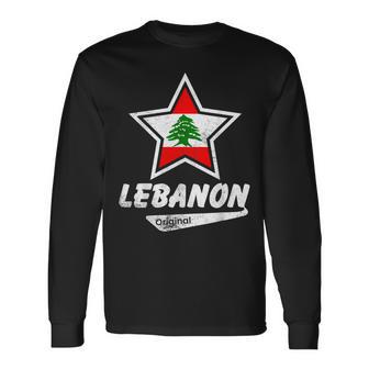 Lebanon Original Proud Lebanese Flag Lebanon Langarmshirts - Geschenkecke