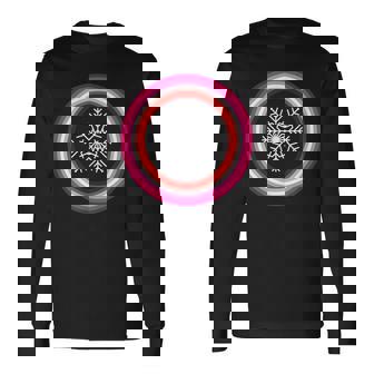 Lesbian LGBTQ LGBT Winter Holidays Snowflake Christmas Xmas Long Sleeve T-Shirt - Monsterry