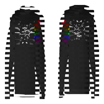 LGBTQ Holiday Season Gay Pride LGBT Christmas Snowflake Tank Top Long Sleeve T-Shirt - Monsterry