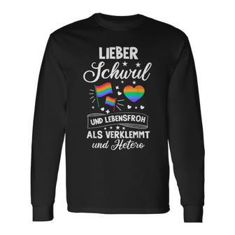 Lieber Schwul Und Lebensfroh Alserlemmund Und Hetero Pride S Langarmshirts - Geschenkecke