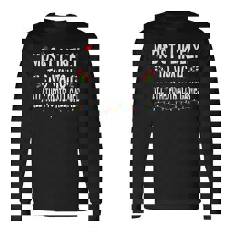 Most Likely To Watch Football Games Family Christmas Long Sleeve T-Shirt - Monsterry