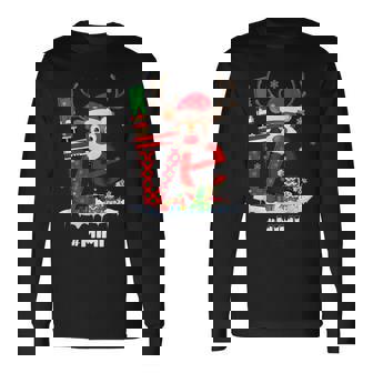 Love Mimi Reindeer Christmas Pajamas Xmas Snowman Long Sleeve T-Shirt - Monsterry