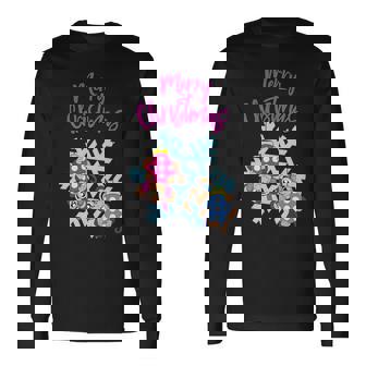 Merry Christmas Balls Holiday Monkey Snow Winter Premium Long Sleeve T-Shirt - Monsterry