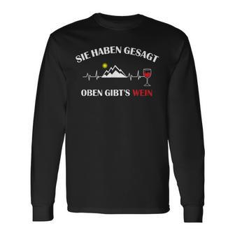 Oben Gibts Wein 'Oben Gibts Wein' Langarmshirts - Geschenkecke