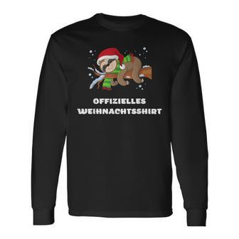 Offizielles Weihnachts Faultier Weihnachten Langarmshirts - Geschenkecke