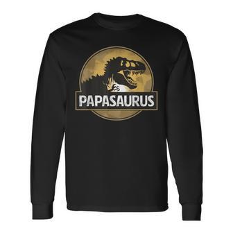 Père Fils Partenaire Papasaurus T-Rex Dinosaur Langarmshirts - Geschenkecke