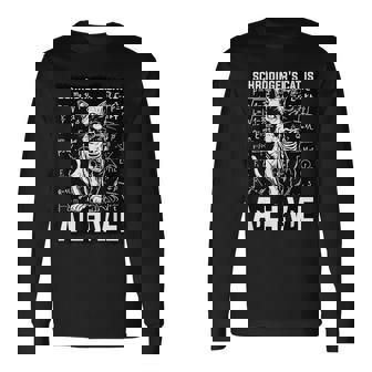 Physique Quantique Du Chat Mort Etivant De Schrodinger T-shirt à manches longues - Cadeauxyz