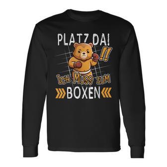 Platz Da Ich Muss Zum Boxing Bear Boxer Langarmshirts - Geschenkecke