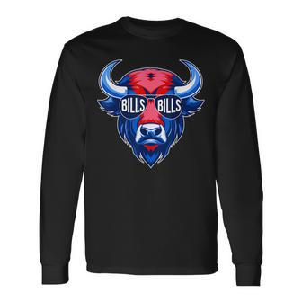 Retro Buffalo Name Personalized Buffalo Lover Long Sleeve T-Shirt - Thegiftio UK