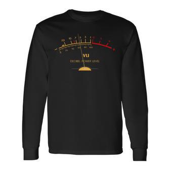 Retrou Meter Sound Level Studio Hi-Fiintage Stereo Music Langarmshirts - Geschenkecke