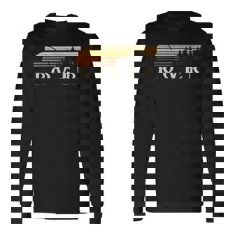 Rover Id Vintage Evergreen Sunset Eighties Retro Long Sleeve T-Shirt - Monsterry