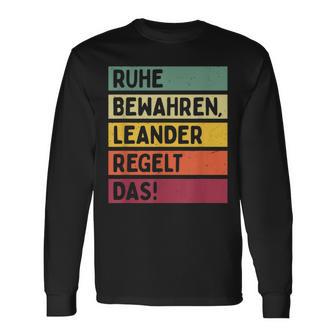 Ruhe Behalten Regelt The Saying In Retro Colours S Langarmshirts - Geschenkecke