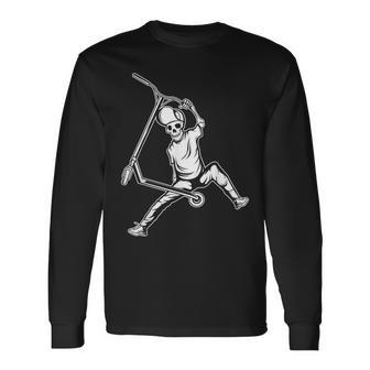 Scooter Stunt Skeleton Scooter Langarmshirts - Geschenkecke